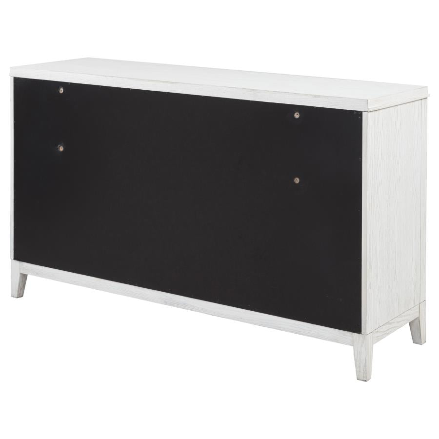 Marielle 6-drawer Bedroom Dresser Distressed White-8