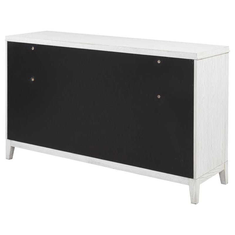Marielle 6-drawer Bedroom Dresser Distressed White-zoom-