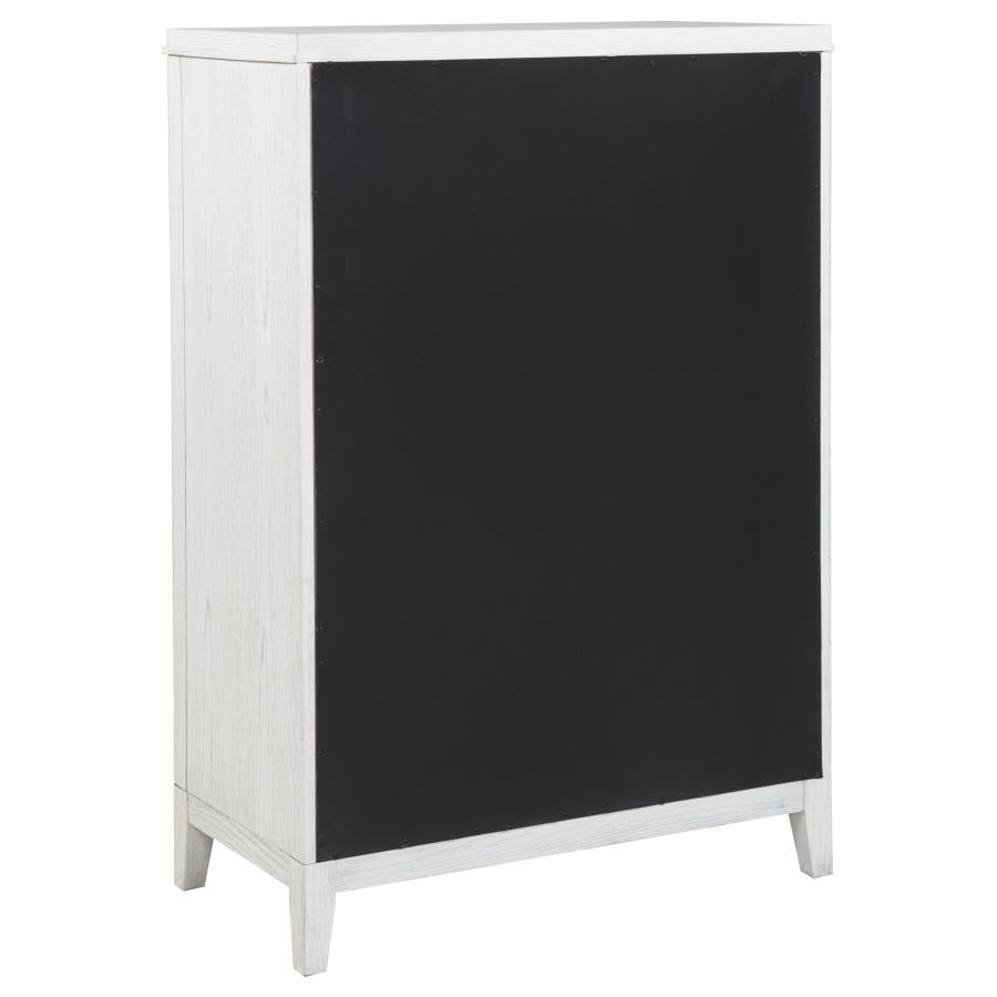 Marielle 5-drawer Bedroom Chest Distressed White-zoom-6
