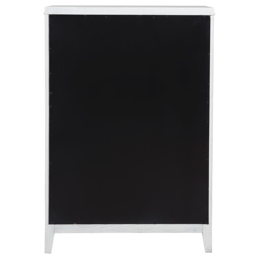 Marielle 5-drawer Bedroom Chest Distressed White-zoom-7