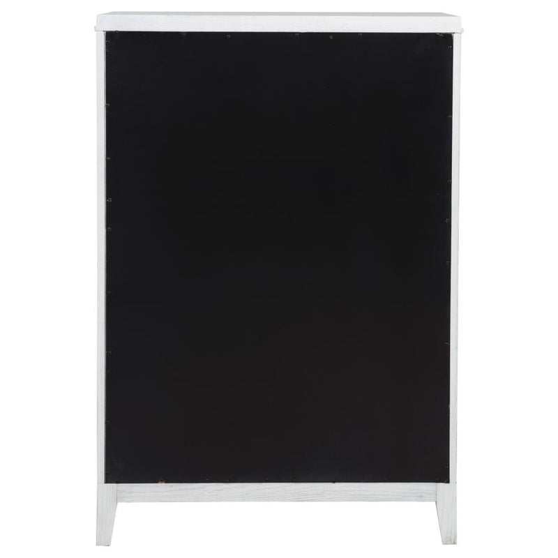 Marielle 5-drawer Bedroom Chest Distressed White-zoom-