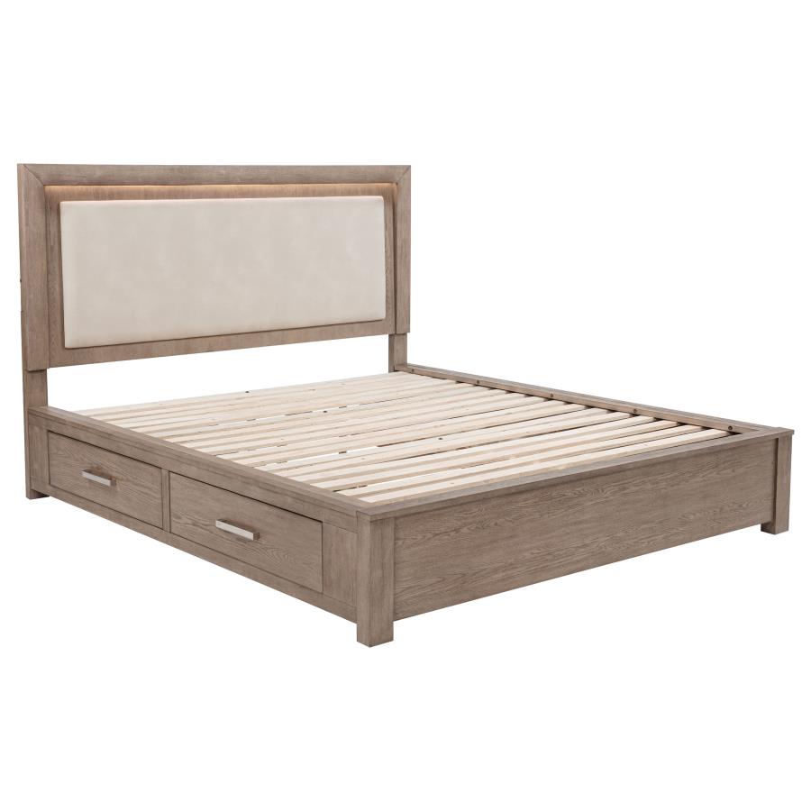 Kenora 4-piece Eastern King Bedroom Set Barley Brown-zoom-3