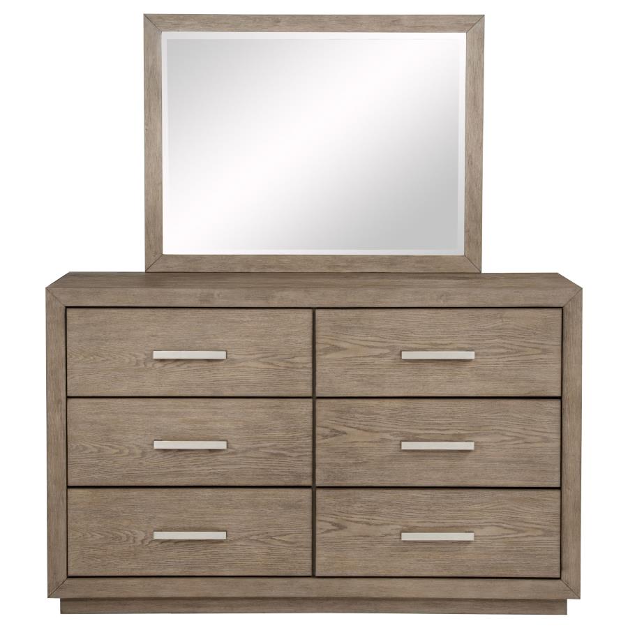 Kenora 6-drawer Dresser and Mirror Barley Brown-zoom-3