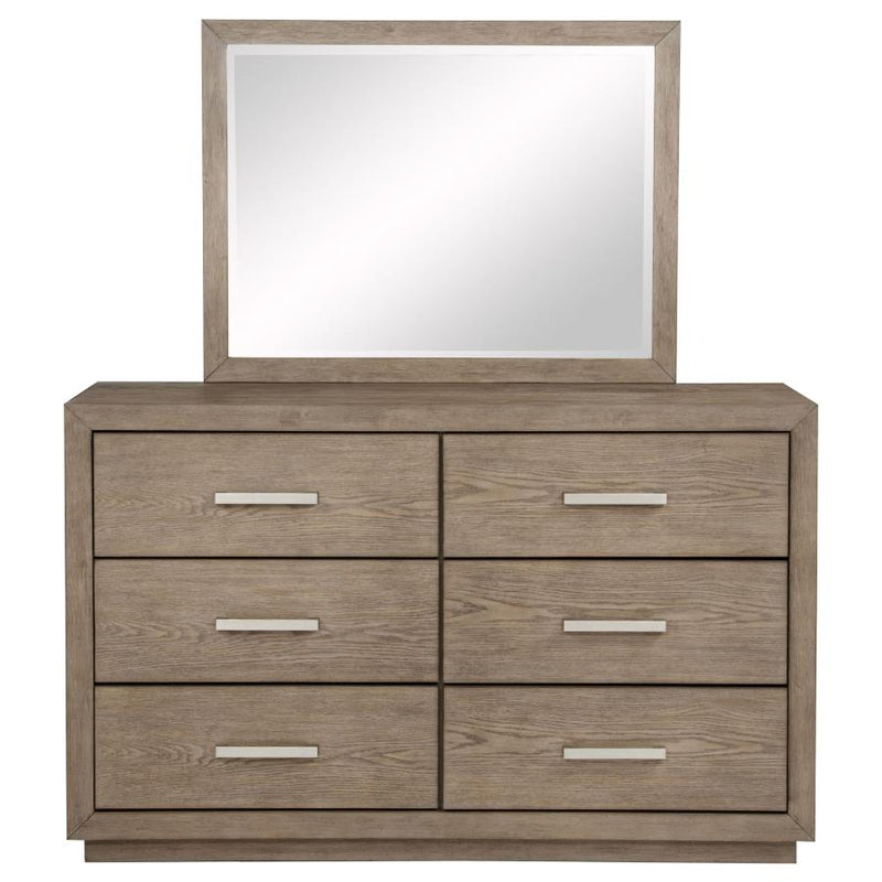 Kenora 6-drawer Dresser and Mirror Barley Brown-zoom-