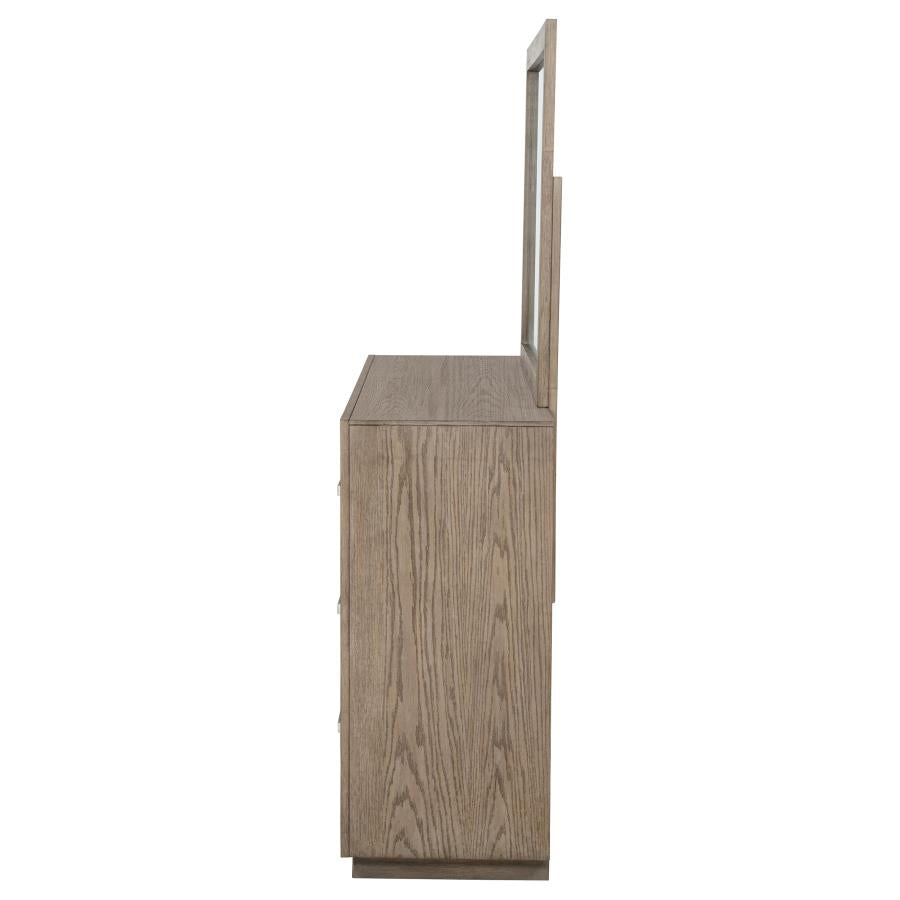 Kenora 6-drawer Dresser and Mirror Barley Brown-5