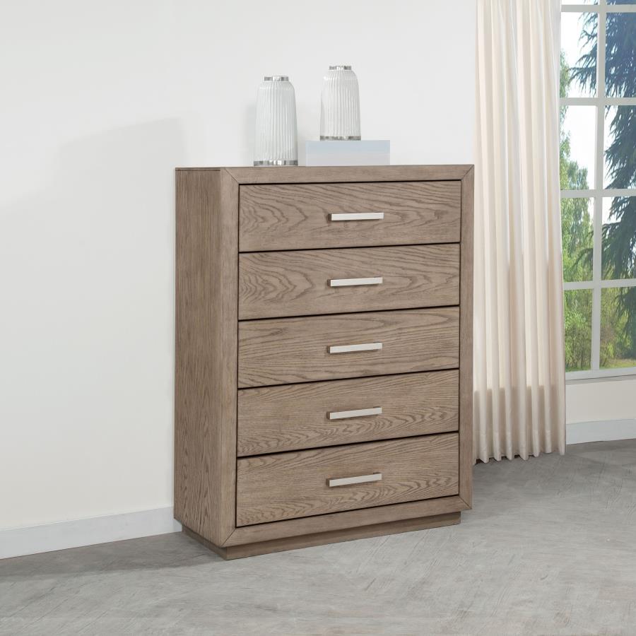 Kenora 5-drawer Bedroom Chest Barley Brown-2