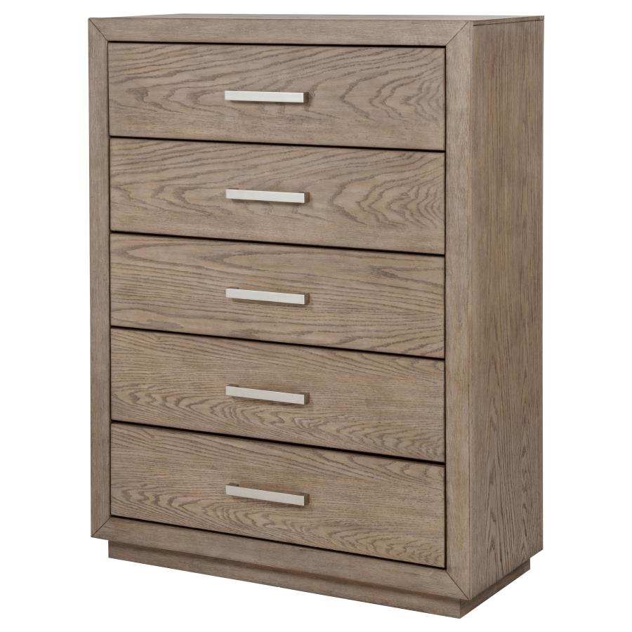 Kenora 5-drawer Bedroom Chest Barley Brown-4