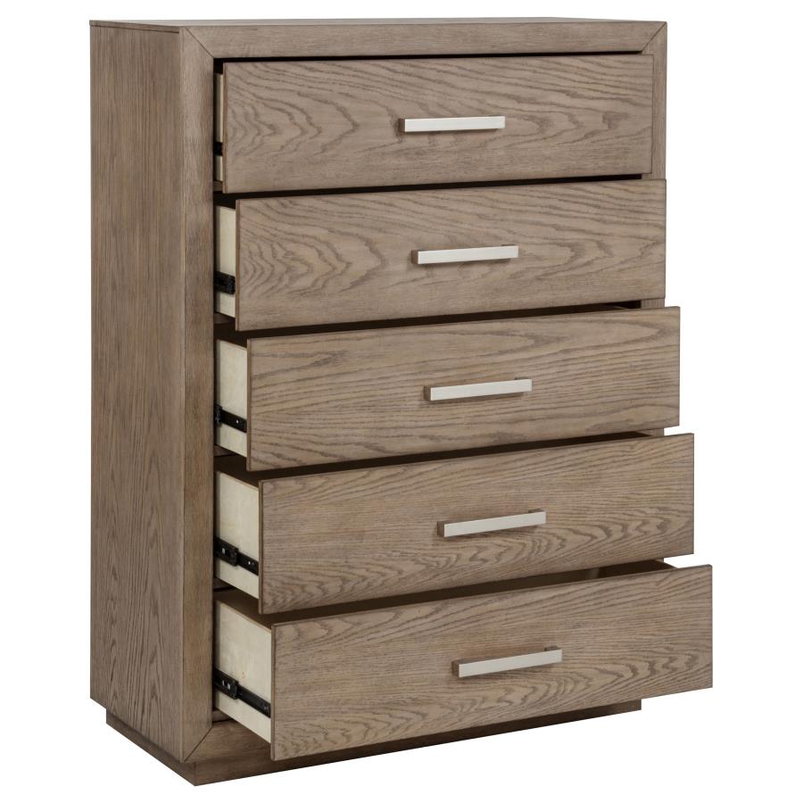 Kenora 5-drawer Bedroom Chest Barley Brown-10