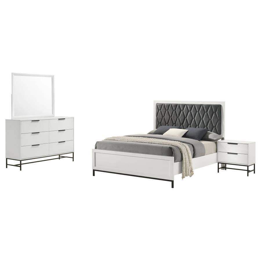 Sonora 4-piece Eastern King Bedroom Set White-2