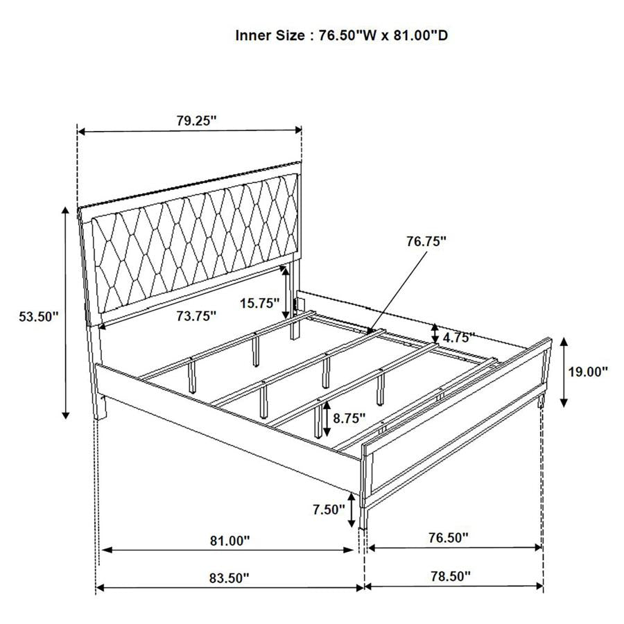 Sonora Eastern King Upholstered Panel Bed White-zoom-9