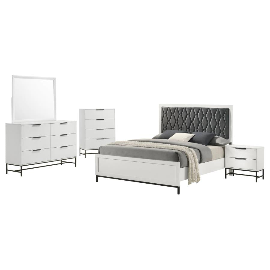 Sonora 5-piece California King Bedroom Set White-2