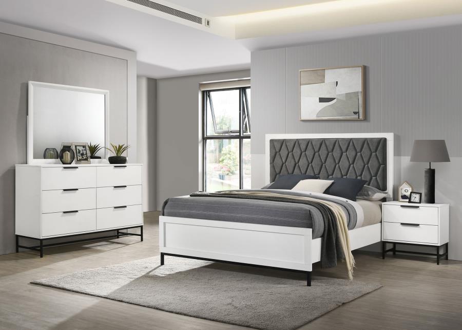 Sonora 4-piece Queen Bedroom Set White-zoom-1