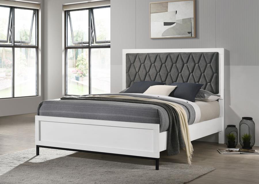 Sonora Queen Upholstered Panel Bed White-zoom-2