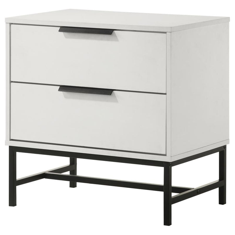 Sonora 2-drawer Nightstand Bedside Table White-zoom-