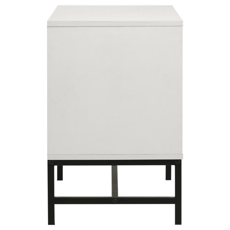 Sonora 2-drawer Nightstand Bedside Table White-zoom-