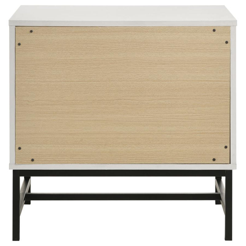 Sonora 2-drawer Nightstand Bedside Table White-zoom-