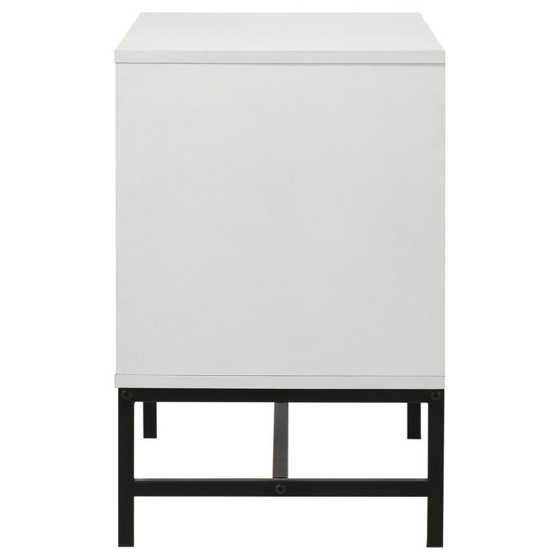 Sonora 2-drawer Nightstand Bedside Table White-zoom-