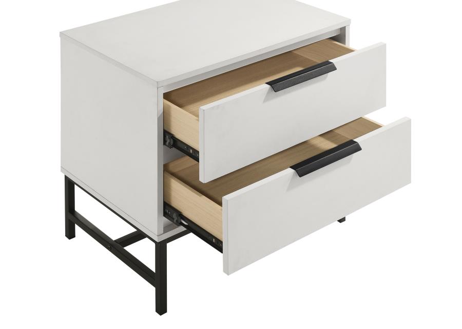 Sonora 2-drawer Nightstand Bedside Table White-zoom-10