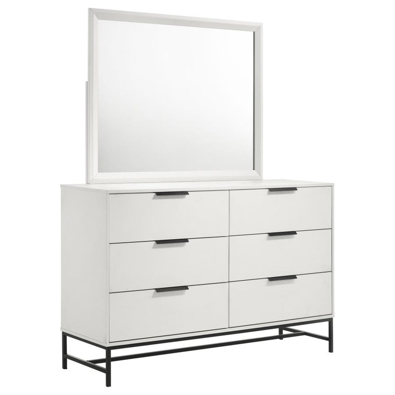 Sonora 6-drawer Dresser with Mirror White-zoom-