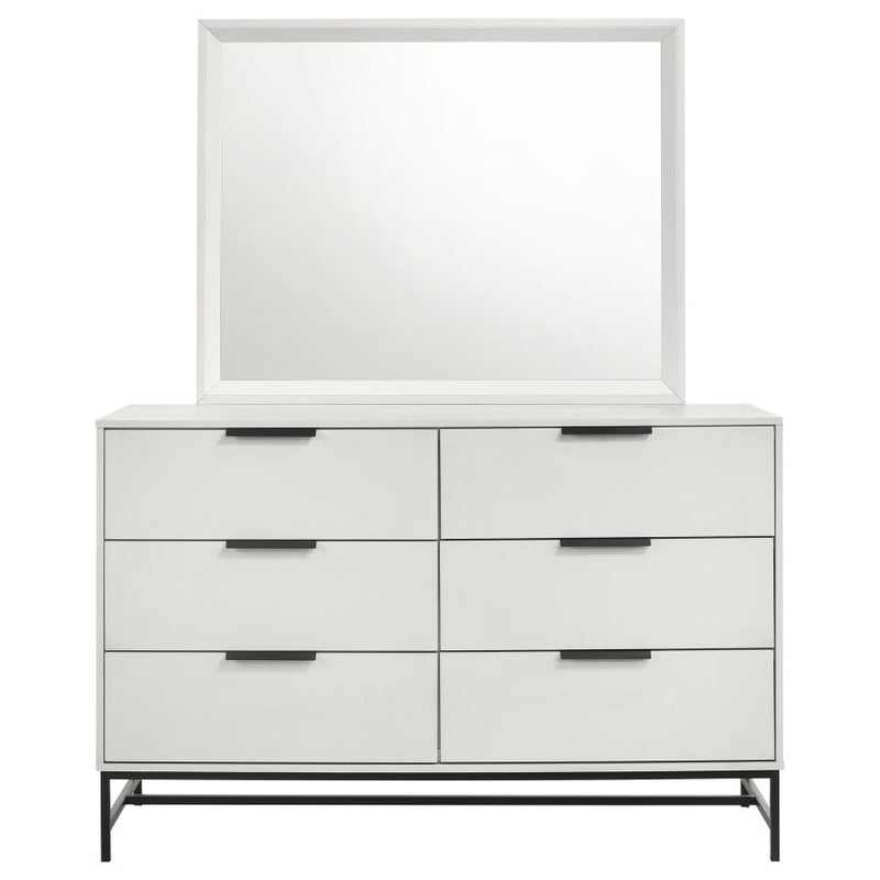 Sonora 6-drawer Dresser with Mirror White-zoom-