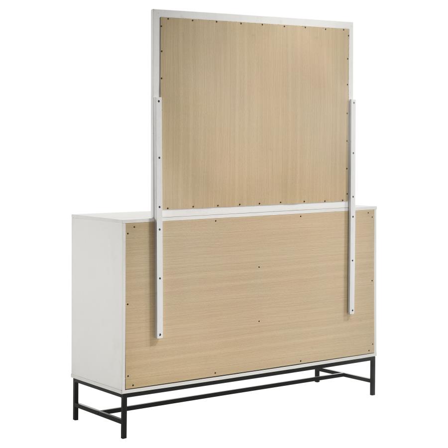 Sonora 6-drawer Dresser with Mirror White-zoom-6
