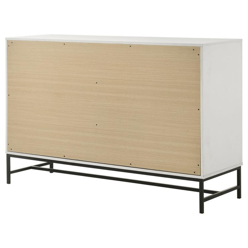 Sonora 6-drawer Bedroom Dresser White-zoom-