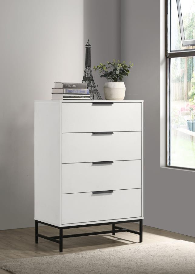 Sonora 4-drawer Bedroom Chest White-zoom-