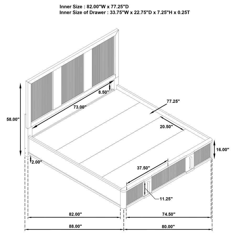 Terrace 2-drawer Eastern King Storage Bed Ash Brown-zoom-7