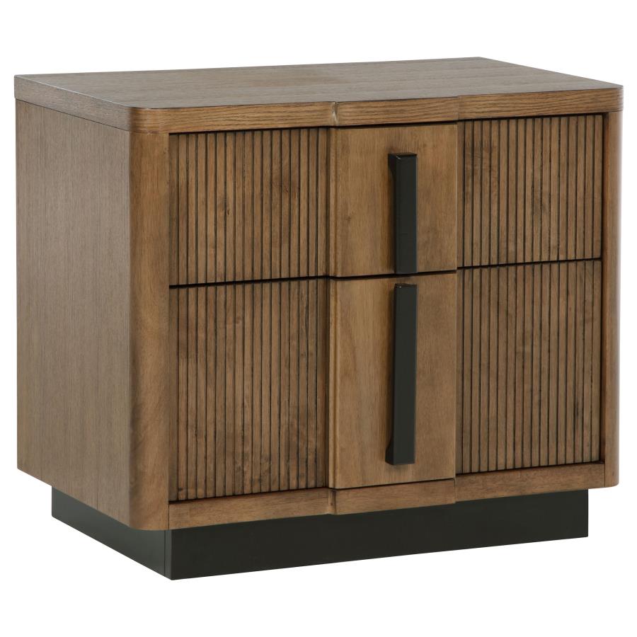 Terrace 2-drawer Nightstand Bedside Table Ash Brown-1
