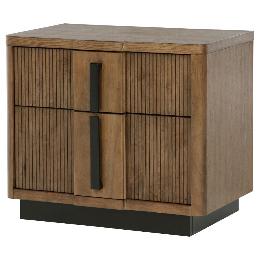 Terrace 2-drawer Nightstand Bedside Table Ash Brown-zoom-4
