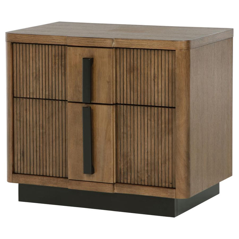 Terrace 2-drawer Nightstand Bedside Table Ash Brown-zoom-