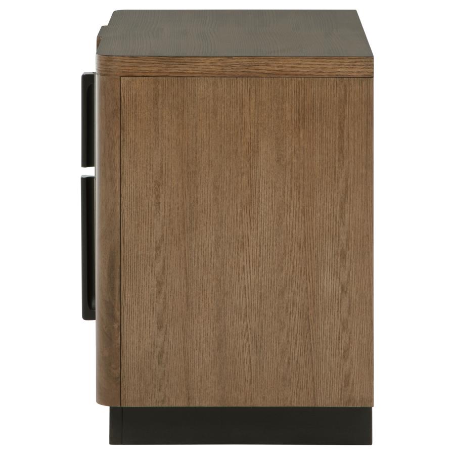 Terrace 2-drawer Nightstand Bedside Table Ash Brown-zoom-5