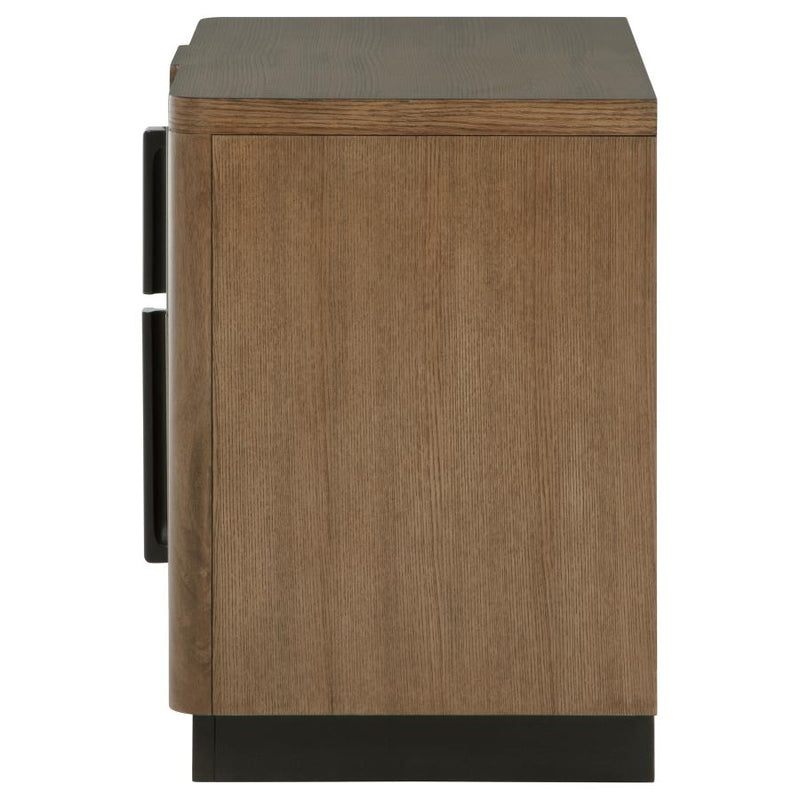 Terrace 2-drawer Nightstand Bedside Table Ash Brown-zoom-