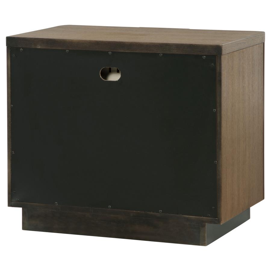 Terrace 2-drawer Nightstand Bedside Table Ash Brown-zoom-8