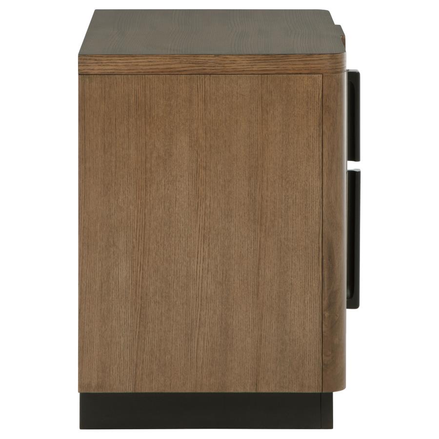 Terrace 2-drawer Nightstand Bedside Table Ash Brown-zoom-9