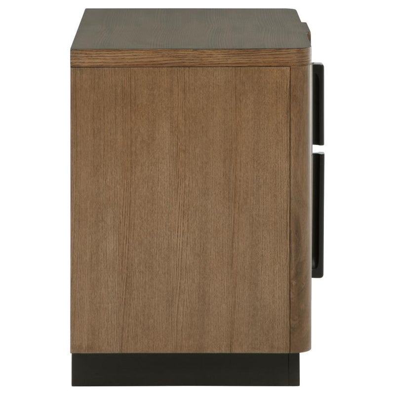 Terrace 2-drawer Nightstand Bedside Table Ash Brown-zoom-