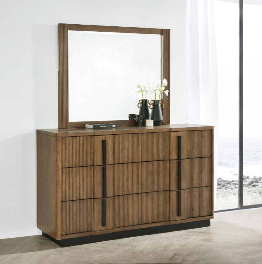 Terrace 6-drawer Dresser and Mirror Ash Brown-2