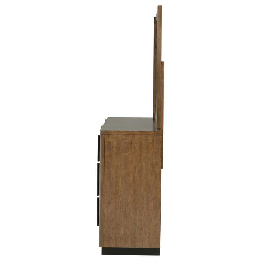 Terrace 6-drawer Dresser and Mirror Ash Brown-zoom-5