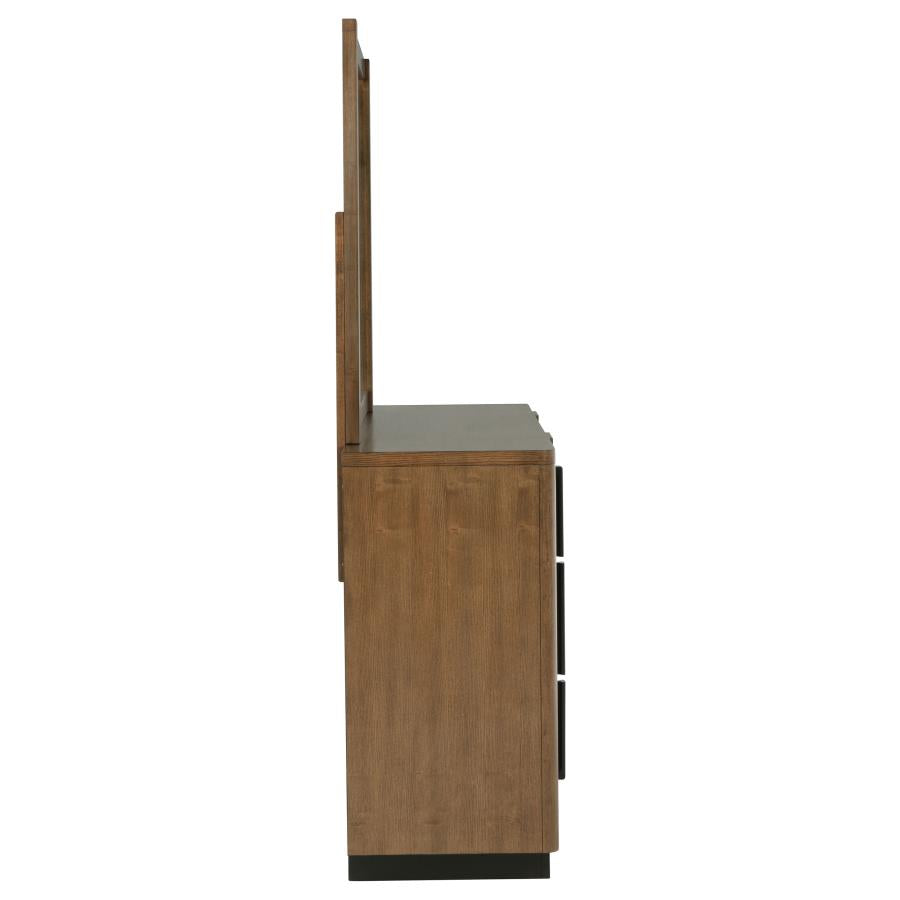 Terrace 6-drawer Dresser and Mirror Ash Brown-9