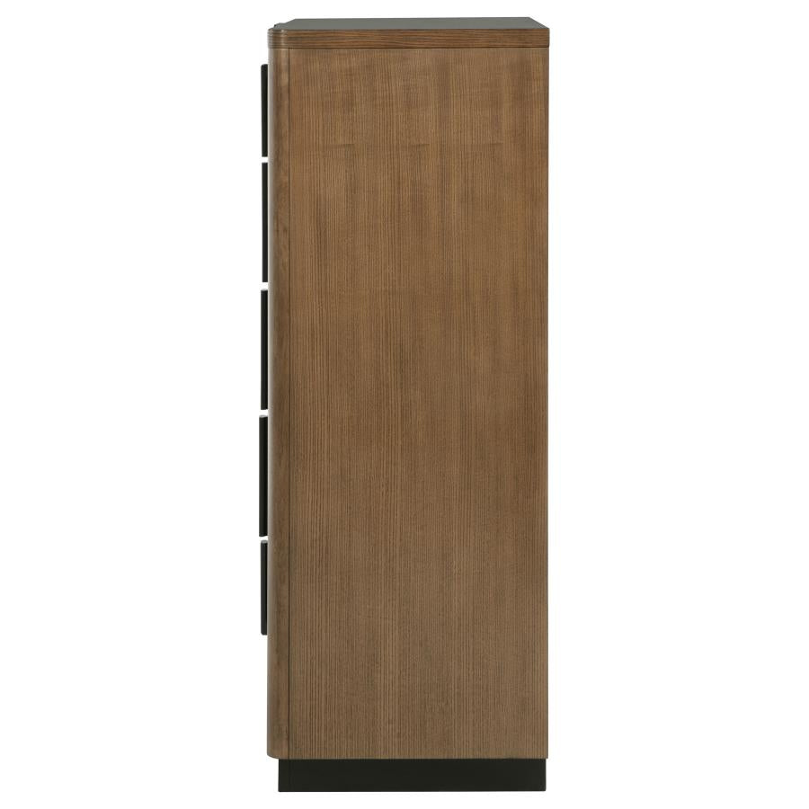 Terrace 5-drawer Chest of Drawers Ash Brown-zoom-5