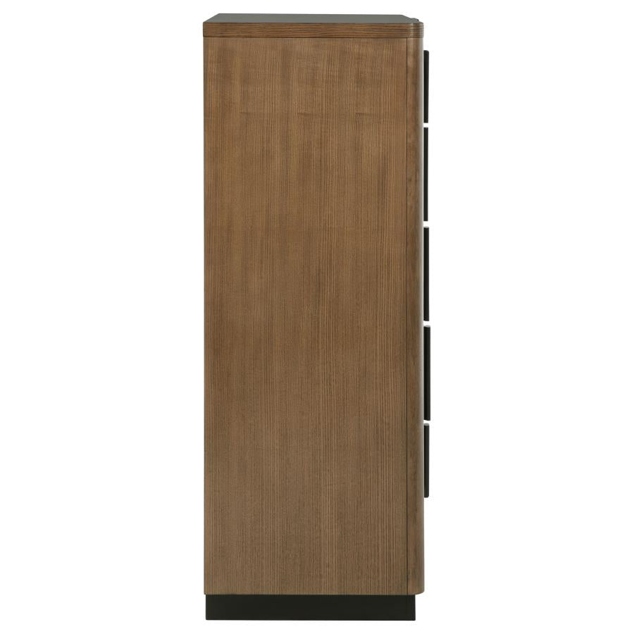 Terrace 5-drawer Chest of Drawers Ash Brown-zoom-9