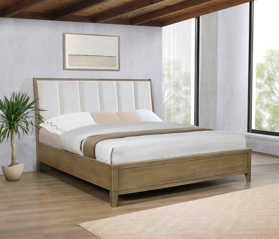 Granada Upholstered Eastern King Panel Bed Natural Pine-2