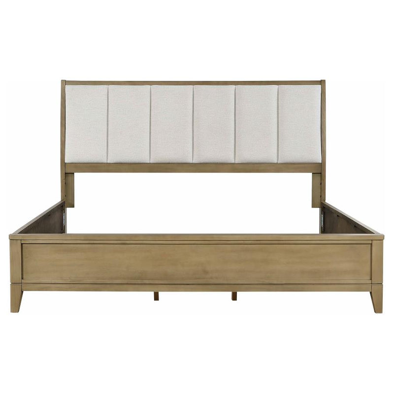 Granada Upholstered Eastern King Panel Bed Natural Pine-zoom-