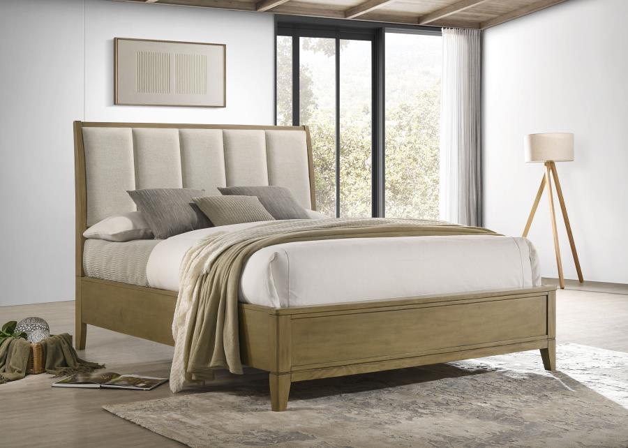 Granada Upholstered California King Panel Bed Natural Pine-2