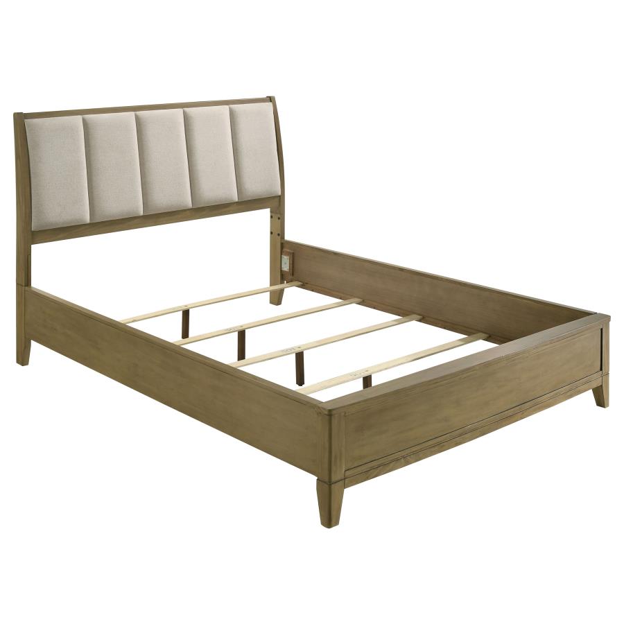 Granada Upholstered California King Panel Bed Natural Pine-1
