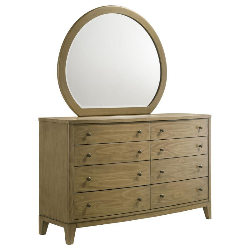 Granada 8-drawer Dresser and Mirror Natural Pine-zoom-
