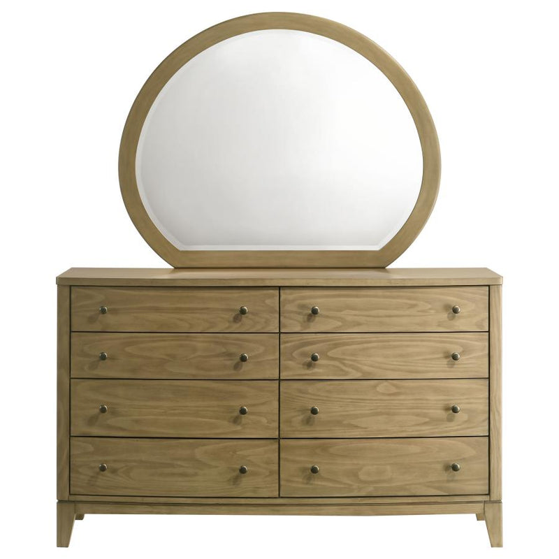 Granada 8-drawer Dresser and Mirror Natural Pine-zoom-