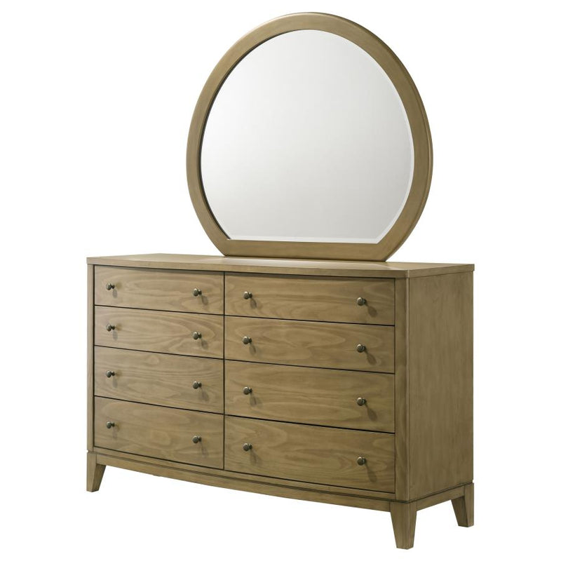Granada 8-drawer Dresser and Mirror Natural Pine-zoom-