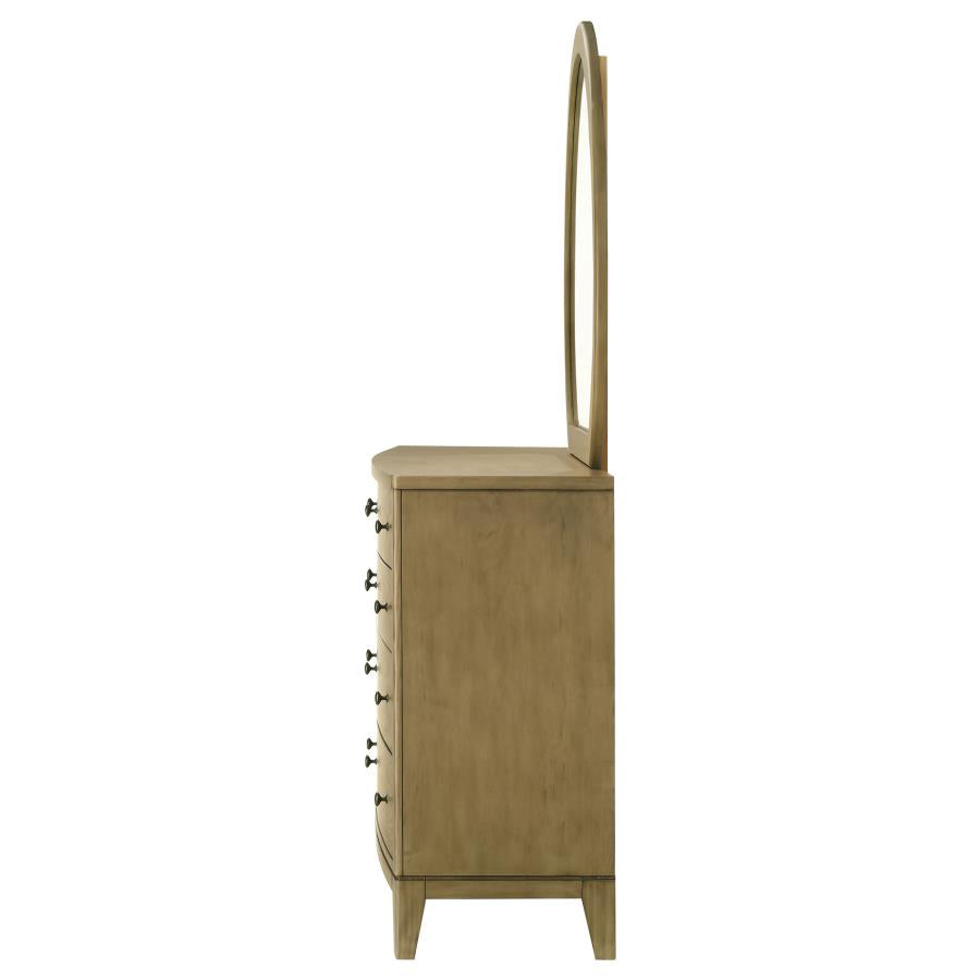 Granada 8-drawer Dresser and Mirror Natural Pine-5