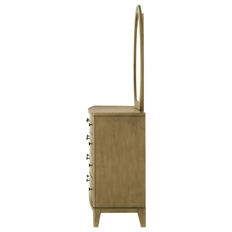 Granada 8-drawer Dresser and Mirror Natural Pine-zoom-